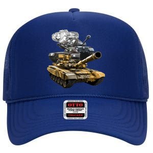 History of The Army Tank High Crown Mesh Back Trucker Hat