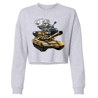 History of The Army Tank Cropped Pullover Crew