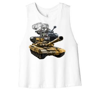 History of The Army Tank Women's Racerback Cropped Tank