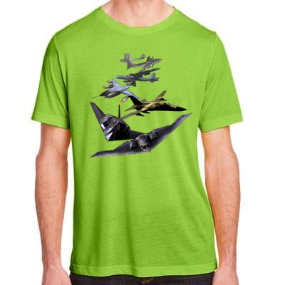 History Of The Bomber Plane Air Force Adult ChromaSoft Performance T-Shirt