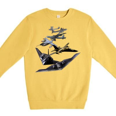 History Of The Bomber Plane Air Force Premium Crewneck Sweatshirt