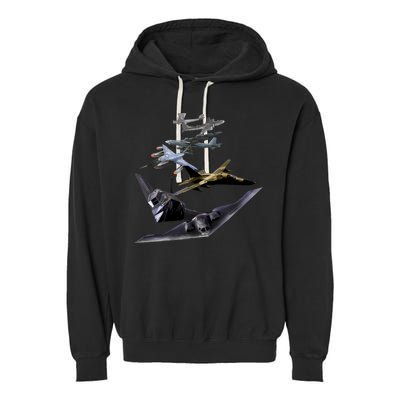 History Of The Bomber Plane Air Force Garment-Dyed Fleece Hoodie
