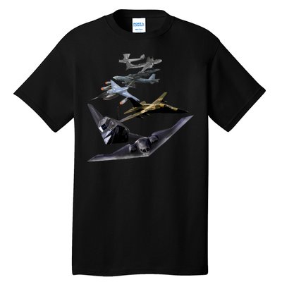 History Of The Bomber Plane Air Force Tall T-Shirt