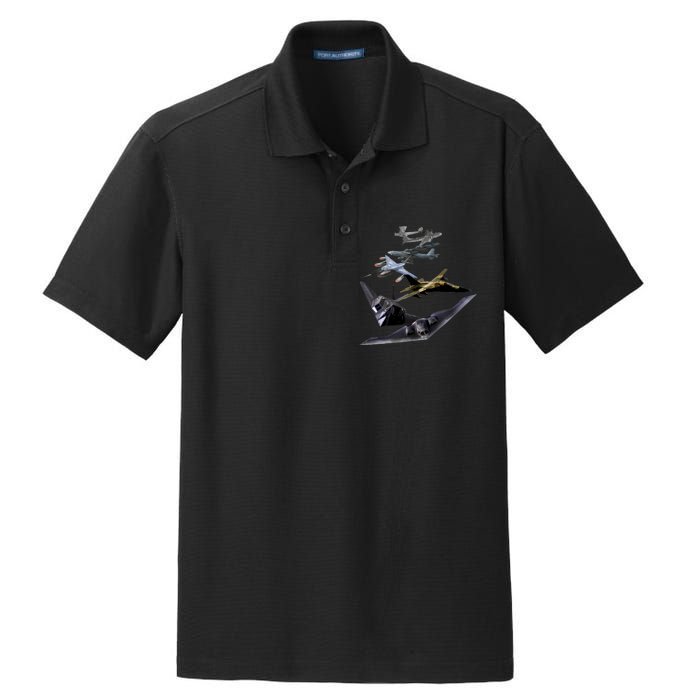 History Of The Bomber Plane Air Force Dry Zone Grid Polo