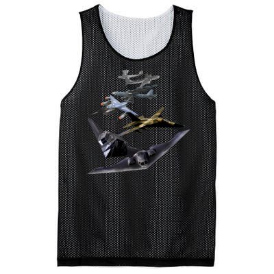 History Of The Bomber Plane Air Force Mesh Reversible Basketball Jersey Tank