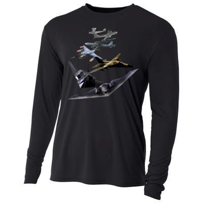 History Of The Bomber Plane Air Force Cooling Performance Long Sleeve Crew