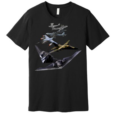 History Of The Bomber Plane Air Force Premium T-Shirt