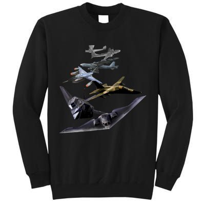 History Of The Bomber Plane Air Force Tall Sweatshirt