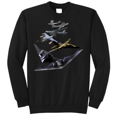 History Of The Bomber Plane Air Force Tall Sweatshirt