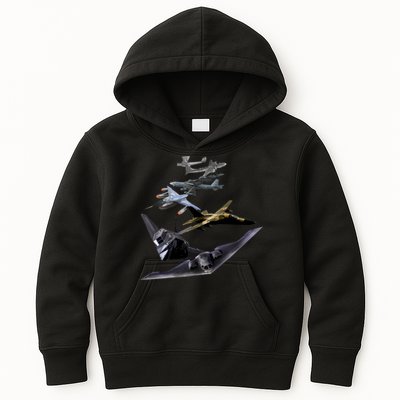 History Of The Bomber Plane Air Force Kids Hoodie