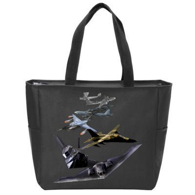 History Of The Bomber Plane Air Force Zip Tote Bag