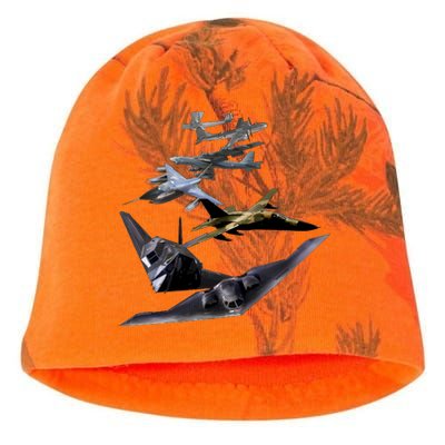 History Of The Bomber Plane Air Force Kati - Camo Knit Beanie