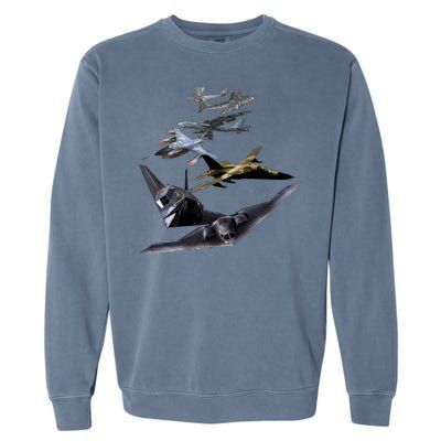 History Of The Bomber Plane Air Force Garment-Dyed Sweatshirt