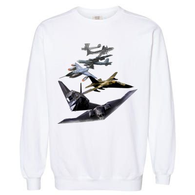 History Of The Bomber Plane Air Force Garment-Dyed Sweatshirt