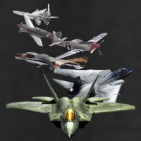 History Of The Fighter Plane - Air Force F-22 F-16 7 Panel Mesh Trucker Snapback Hat