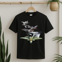 History Of The Fighter Plane - Air Force F-22 F-16 T-Shirt