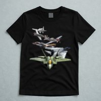 History Of The Fighter Plane - Air Force F-22 F-16 T-Shirt