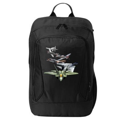 History Of The Fighter Plane - Air Force F-22 F-16 City Backpack