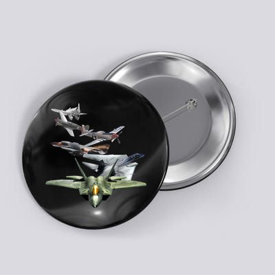 History Of The Fighter Plane - Air Force F-22 F-16 Button