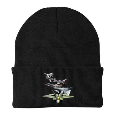 History Of The Fighter Plane - Air Force F-22 F-16 Beanie