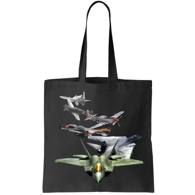 History Of The Fighter Plane - Air Force F-22 F-16 Bag