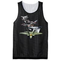 History Of The Fighter Plane - Air Force F-22 F-16 Mesh Reversible Basketball Jersey Tank