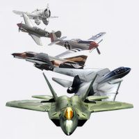 History Of The Fighter Plane - Air Force F-22 F-16 Garment-Dyed Sweatshirt