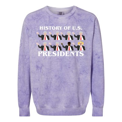 History of U.S. Presidents Anti Trump Clown Colorblast Crewneck Sweatshirt