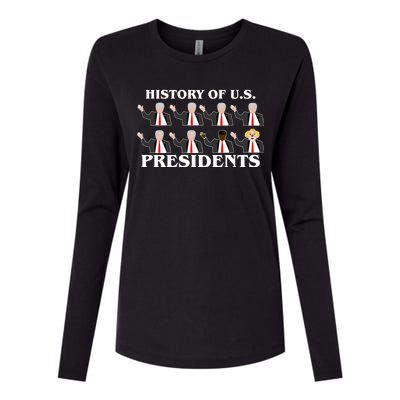 History of U.S. Presidents Anti Trump Clown Womens Cotton Relaxed Long Sleeve T-Shirt