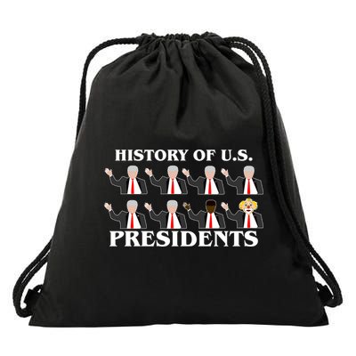 History of U.S. Presidents Anti Trump Clown Drawstring Bag
