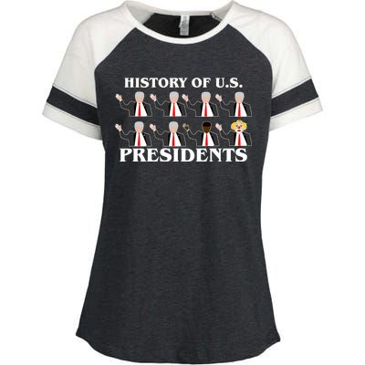 History of U.S. Presidents Anti Trump Clown Enza Ladies Jersey Colorblock Tee