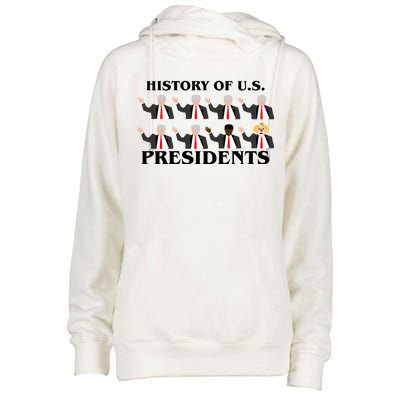 History of U.S. Presidents Anti Trump Clown Womens Funnel Neck Pullover Hood