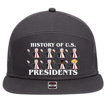 History of U.S. Presidents Anti Trump Clown 7 Panel Mesh Trucker Snapback Hat