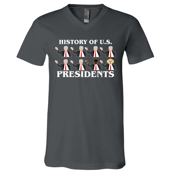 History of U.S. Presidents Anti Trump Clown V-Neck T-Shirt