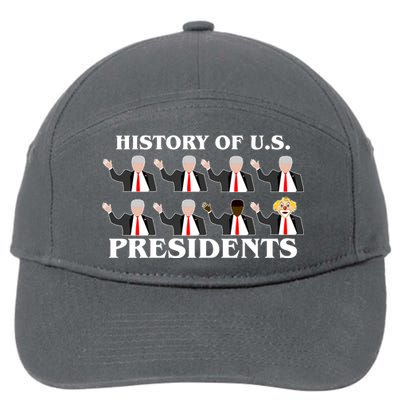 History of U.S. Presidents Anti Trump Clown 7-Panel Snapback Hat