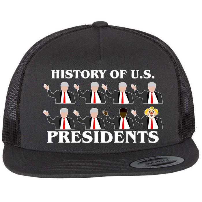 History of U.S. Presidents Anti Trump Clown Flat Bill Trucker Hat