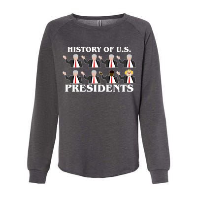 History of U.S. Presidents Anti Trump Clown Womens California Wash Sweatshirt