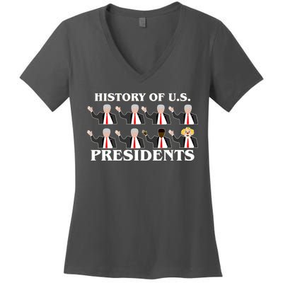 History of U.S. Presidents Anti Trump Clown Women's V-Neck T-Shirt