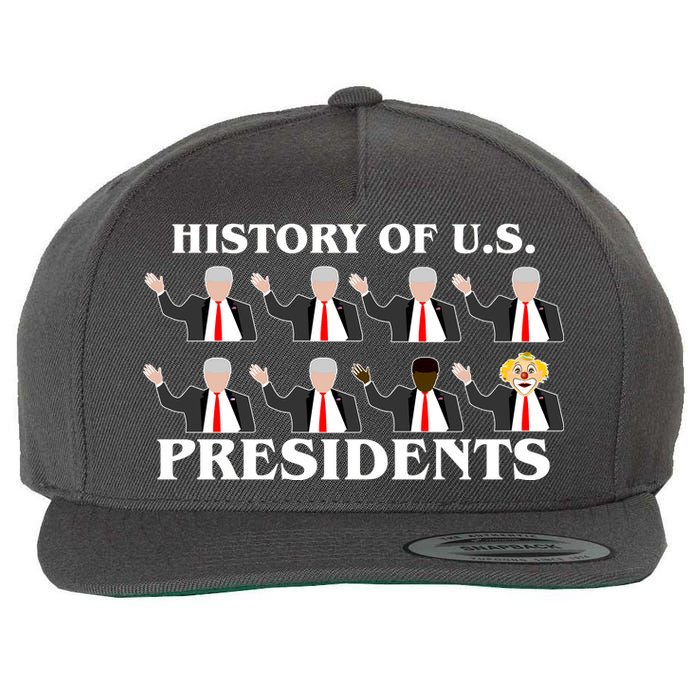 History of U.S. Presidents Anti Trump Clown Wool Snapback Cap