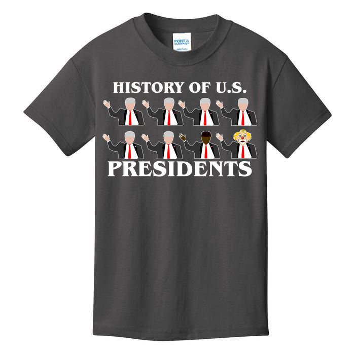 History of U.S. Presidents Anti Trump Clown Kids T-Shirt