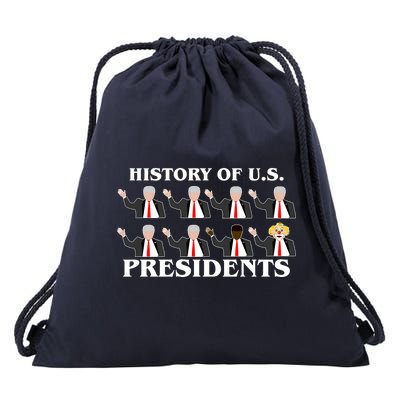 History of U.S. Presidents Anti Trump Clown Drawstring Bag