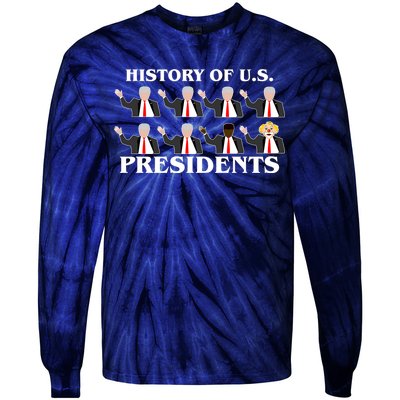 History of U.S. Presidents Anti Trump Clown Tie-Dye Long Sleeve Shirt