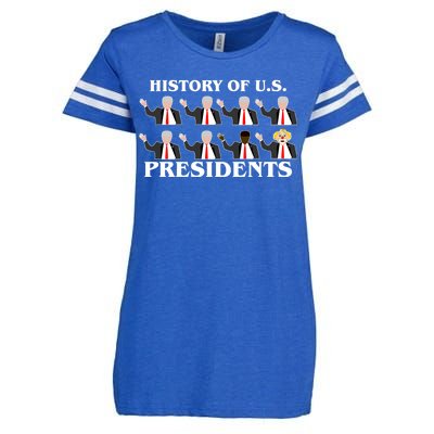 History of U.S. Presidents Anti Trump Clown Enza Ladies Jersey Football T-Shirt