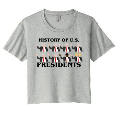 History of U.S. Presidents Anti Trump Clown Women's Crop Top Tee