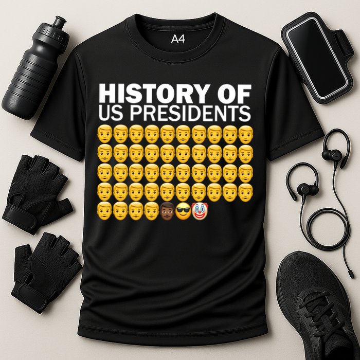 History of US Presidents 46th Clown Pro Republican Cooling Performance Crew T-Shirt