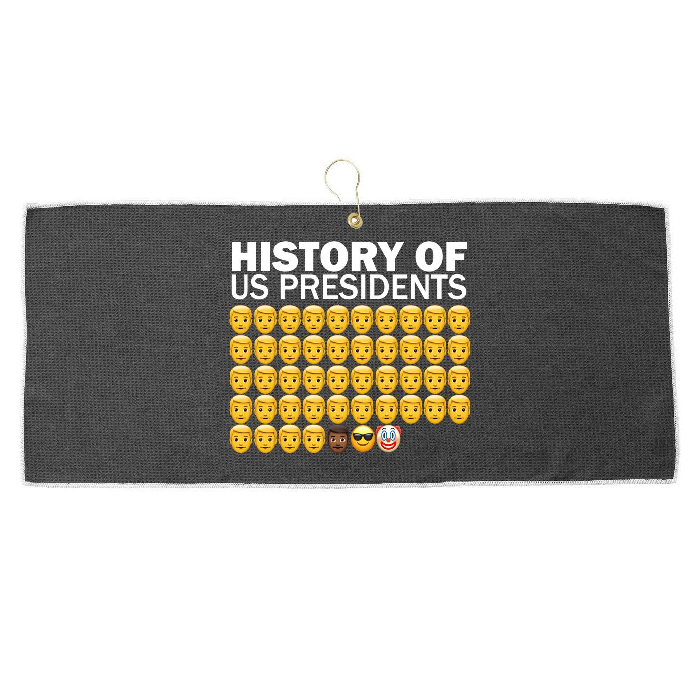 History of US Presidents 46th Clown Pro Republican Large Microfiber Waffle Golf Towel