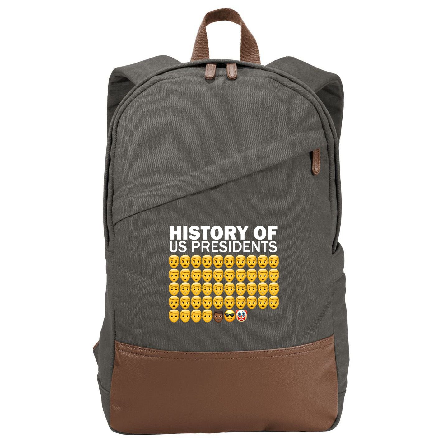History of US Presidents 46th Clown Pro Republican Cotton Canvas Backpack