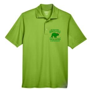 History Repeating Dinosaur Men's Origin Performance Pique Polo