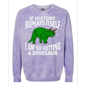 History Repeating Dinosaur Colorblast Crewneck Sweatshirt