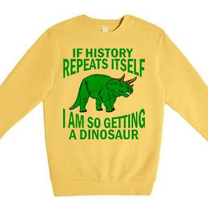 History Repeating Dinosaur Premium Crewneck Sweatshirt